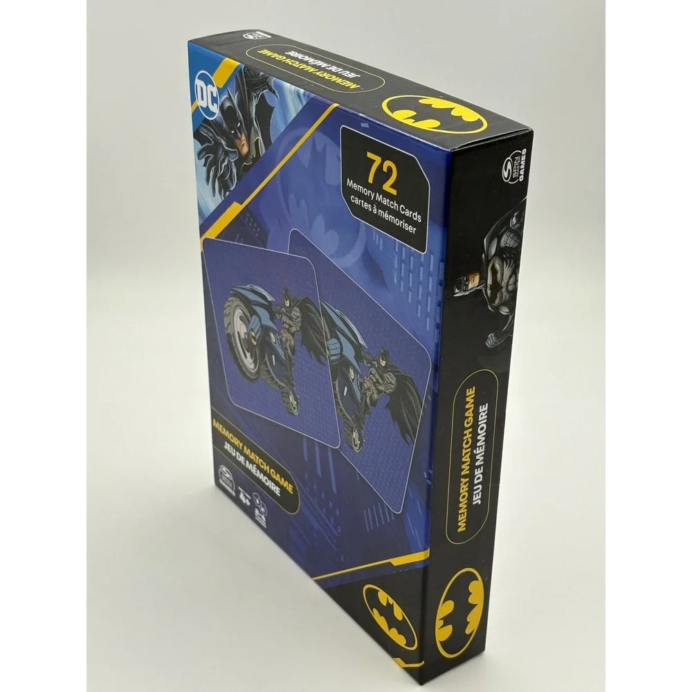 DC Batman Memory Match‎ Game – 72 Cards – Spin Master – Ages 4+ – NEW